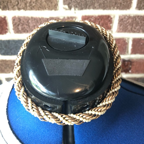 VTG brass & pearl braided choker necklace 1960’s - Picture 7 of 8